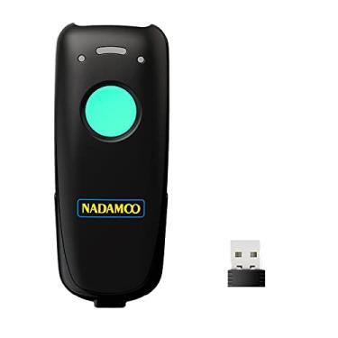 Imagem de NADAMOO Scanner de código de barras sem fio compatível com função Bluetooth, scanner de código de barras 3 em 1 sem fio 2,4G, sem fio e com fio, leitor CCD USB portátil, funciona com iPhone, iPad,