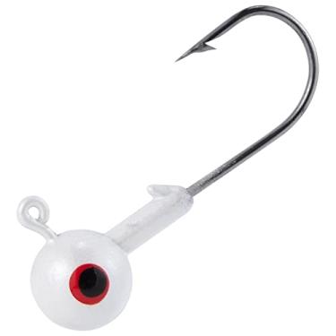 Imagem de Dr.Fish Pacote com 20 cabeças de pesca com cabeçotes de cabra de cabeça redonda de cabeça esférica ganchos afiados para pesca de robalo, truta, panfish Walleye, isca viva, isca macia, água doce, água salgada, 1,4 g