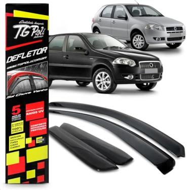 Imagem de Calha Chuva Defletor Slim Palio Siena Weekend G4 4 Portas 2012 2013 2014 2015 16 Fumê 100% Acrílico