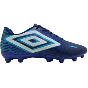 Imagem de Chuteira Umbro Frame Campo Masculina Marinho Branco Scuba Blue