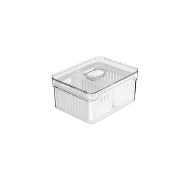 Imagem de Organizador De Geladeira Clear Fresh Com 2 Cestos 2,2L Ou