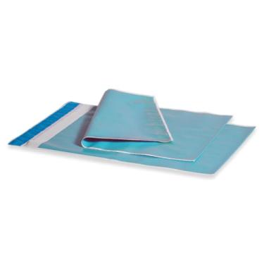 Imagem de Envelope Segurança 19 x 25 250 und Azul Bebê Ecológico Cinza Reciclado Saco Correios Ecommerce Embalagem Fácil