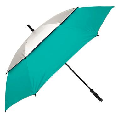 Imagem de STROMBERGBRAND UMBRELLAS Guarda-chuva de praia UV ventilado, prata/azul petróleo, Prata/azul petróleo