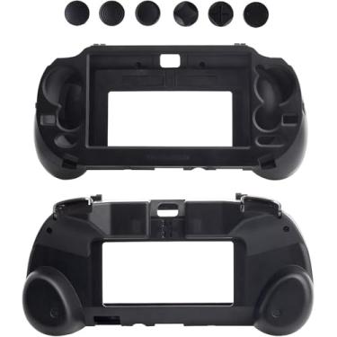 Imagem de Sedicoca Capa protetora para dispositivo eletrônico portátil para PlayStation PS Vita 1000, L2 R2, botão de gatilho, capa protetora, preta