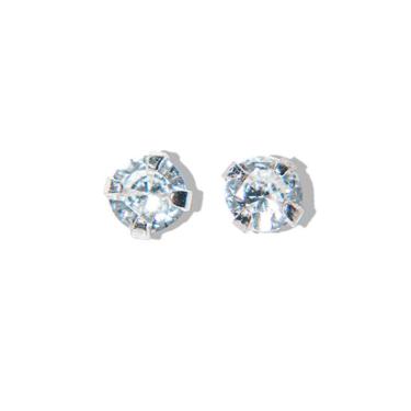 Imagem de Brinco Ponto de Luz Zircônia Cristal Prata 925 4mm