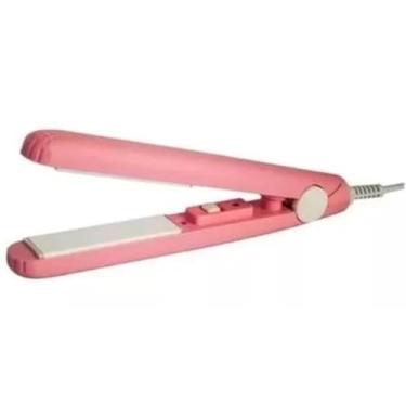 Imagem de Mini Prancha Portátil Chapinha Potente Pequena Ideal Para Viagem Aquece Rápido Compacta Para Todos Tipos de Cabelo Bivolt (110V e 230V)