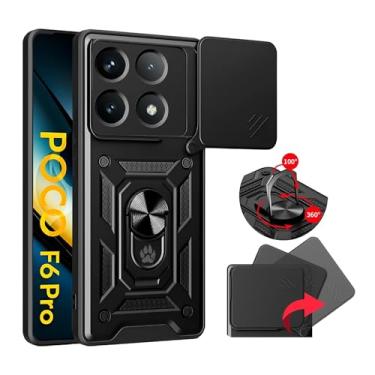 Imagem de Capa Capinha Case Armor Anti Choque Ring Luxo Para Poco F6 Pro (Tela 6,67) + Anel Giratório + Proteção De Câmera - Proteção Militar