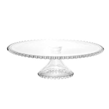 Imagem de WOLFF - Prato para Bolo com Pé de Cristal 31cm x 11cm - Linha Pearl