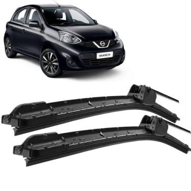 Imagem de Par Palheta Limpador ParaBrisa March 2012 a 2020 Silicone - SW AutoMan