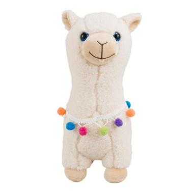 Imagem de Lhama Creme Colar Colorido 30cm - Pelúcia - Foffy