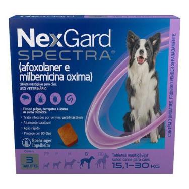 Imagem de Nexgard Spectra Antipulgas Para Cães 15,1 A 30 Kg 3 Tabletes
