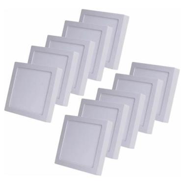 Imagem de Kit 10 Plafons Quad.Sobrepor 18w 3000k - 20x20cm - AVANT 