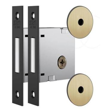 Imagem de Fechadura Auxiliar Oxidado Tetra Stam 1004 Par C/ 4 Chaves