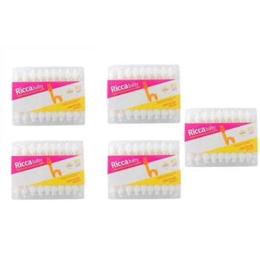 Imagem de Kit 5 Hastes Flexíveis Baby Com Ponta De Algodão - Ricca