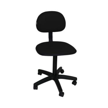 Imagem de Cadeira de Escritório Secretária Pistão Fixo Corano-Preta. - RB Cadeir