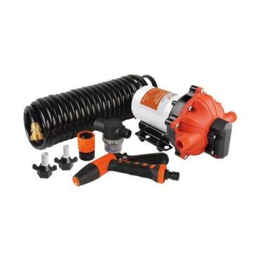 Imagem de Kit Lavagem c/ Bomba 5.0 Gpm 70psi 12v + Gatilho + Mangueira - SEAFLO