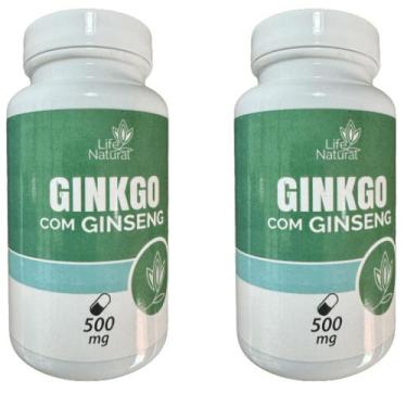 Imagem de Kit 2 Ginkgo Biloba com Ginseng - Life Natural - 60 Cápsulas