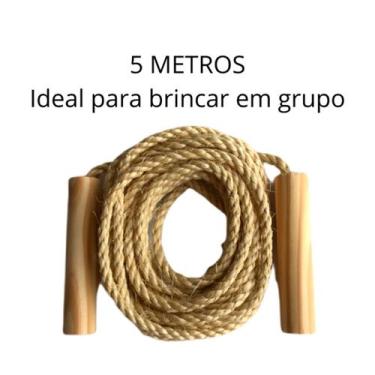 Imagem de Kit 2 Cordas De Pular Coletiva Infantil 5m Sisal Envio 24H - MCC Brinq