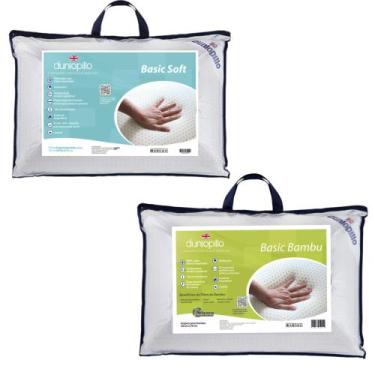 Imagem de Mix com 2 Travesseiros Látex - Basic Bambu e Soft - Dunlopillo