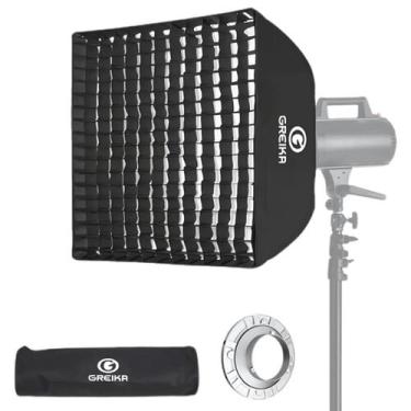 Imagem de Softbox Greika 40x40cm Grade Montagem Bowens Com Grid