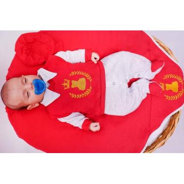 Imagem de Saída de Maternidade Menino Coleção Elegance Tamanho P - 04 Peças - Lc