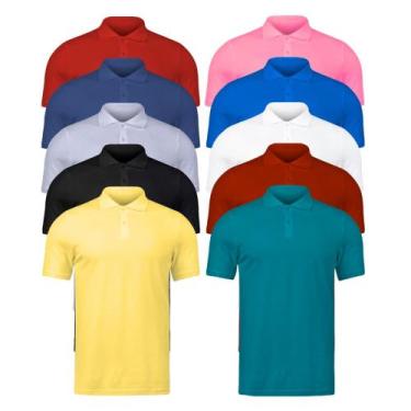 Imagem de Kit 10 Camiseta Gola Polo Masculino Atacado - WEBDD, P