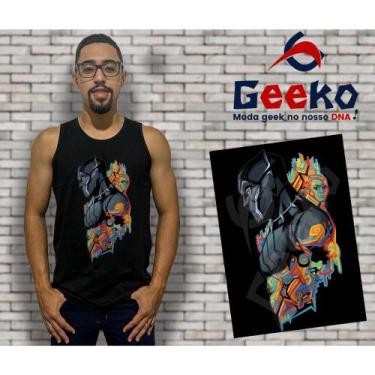 Imagem de Regata Pantera Negra Black Panther Geeko, Preto, P