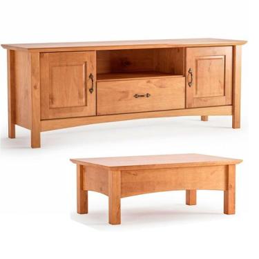 Imagem de Rack p/ TV 60 Polegadas e Mesa de Centro 100% Madeira Bella - MPO Móve