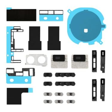 Imagem de Risidamoy Kit completo de peças de 16 peças para alto-falante inferior do iPhone 11, rede antipoeira, suporte para câmera, tela de microfone traseiro, com placa mãe, proteção contra dissipação de