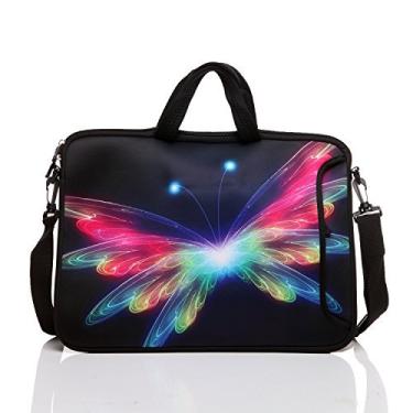 Imagem de Bolsa carteiro de 10 polegadas de neoprene para laptop, tablet, ombro, capa para laptop, 9,7 10 10,1 10,5" Netbook/Ipad Pro/Air, Colourful Butterfly, 9.7 inch 10 inch 10.5 inch