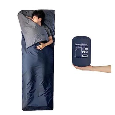 Imagem de Litume Saco de dormir combinável leve, embalável para adultos, saco de dormir duplo, 700 g, 10-20 °C, saco de dormir de mochila de verão, pequeno e saco para acampamento e caminhadas