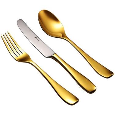 Imagem de Faqueiro St. James 101 Peças Serenity Dourado - St James