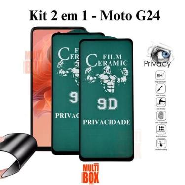 Imagem de 2UN Película Fosca Privacidade Anti Espião para Motorola Moto G24 - HU
