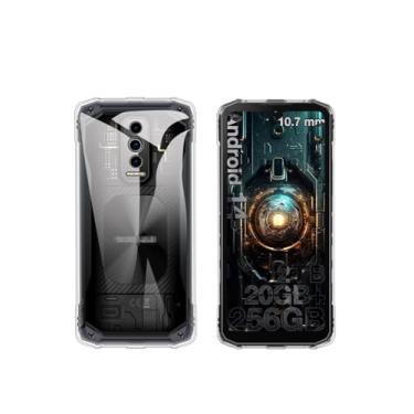 Imagem de WUNIAK Capa transparente para Doogee Blade 10 Ultra/Blade 10/Blade 10 Pro Rugged Phone 6,56''90Hz Display, fina, leve, à prova de arranhões, proteção durável de borracha de silicone TPU (transparente