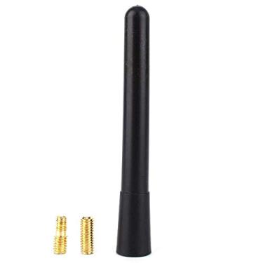 Imagem de Antena Curta Preta e Atarracada, Rádio AM FM, Parafuso de Mastro Aéreo, Cabe na Maioria Dos Carros Com Base de Antena Tipo Parafuso
