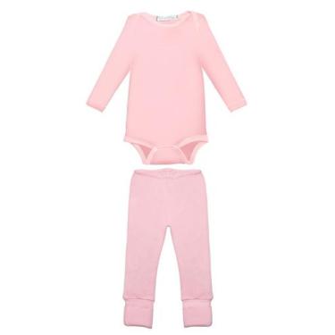 Imagem de Conjunto Térmico Baby Unissex - Cor De Cacau, P, Rosa bebê