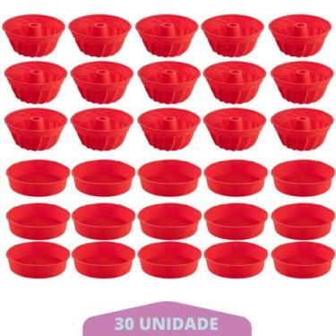 Imagem de 15 Kit Forma Espiral + Forma Redonda Sortida Pudim Silicone - QUALITY 