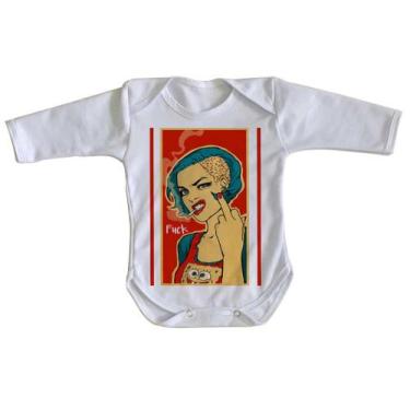 Imagem de body nenê criança roupa bebê manga longa Fuck Woman  - Empório Dutra, 