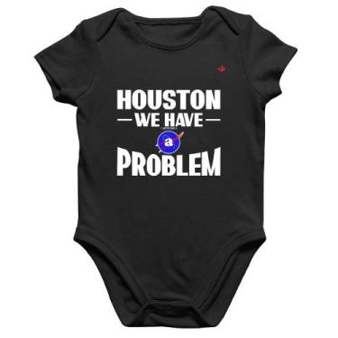 Imagem de Body Bebê Algodão Houston, we have a problem - Foca na Moda, Preto, P