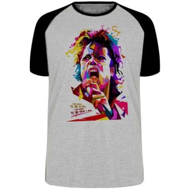Imagem de Camiseta Michael Jackson colorido Blusa Plus Size extra grande adulto 