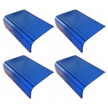 Imagem de Kit 04 un Esteiras Suporte Reta Flexivel P/ Braço Sofá Azul Bic - MA S