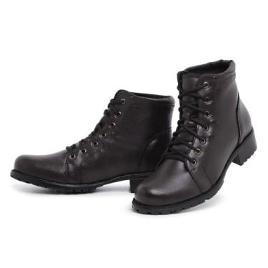 Imagem de Coturno Feminino tornozelo salto baixo sintético moda clássico - JVCla