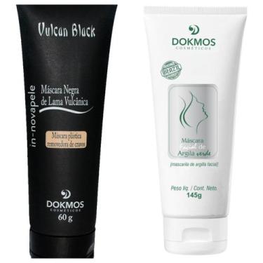Imagem de Máscara Negra Tira Cravos e Máscara Facial De Argila Verde - Dokmos