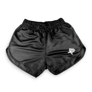 Imagem de Short Feminino Moda Praia Tactel Estampado - RELAXADO, Preto rosa, P