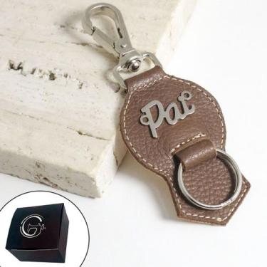 Imagem de Chaveiro de Couro Marrom Pai Fecho Premium - GRANADO ACESSÓRIOS