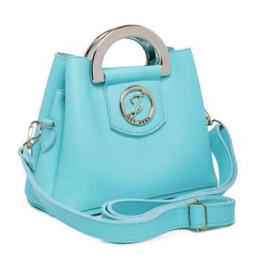 Imagem de Bag Bolsa NAARAH Azul Tifany pequena Marca Josy Anny