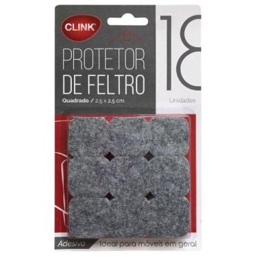 Imagem de Protetor Para Móveis Pé de Mesa e Cadeira em Feltro - Clink, 18 peças 