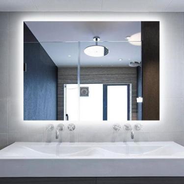 Imagem de Espelho lapidado bisotê Iluminado com LED Frio - 50x80cm - Woodglass