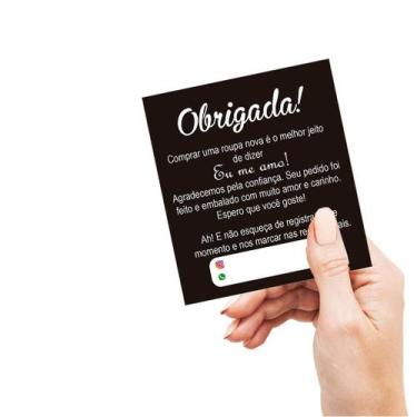 Imagem de 25 unid Cartão agradecimento Cliente pela compra - pronta entrega - Te