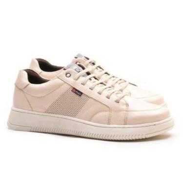Imagem de Sapatenis Casual Sola-alta Calprado Off White Couro-Masculino